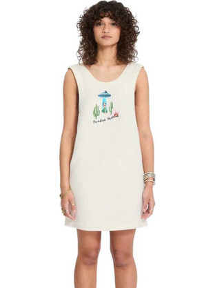 Volcom Mini Καλοκαιρινό Καθημερινό Φόρεμα Εκρού B1312621-DWH