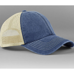 Beechfield Vintage Ανδρικό Καπέλο Jockey με Δίχτυ Snapback Υφασμάτινο Navy Μπλε/Μπεζ B672