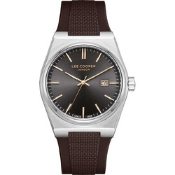 Lee Cooper Ανδρικό Ρολόι με Καφέ Καουτσούκ Λουράκι LC08250.362