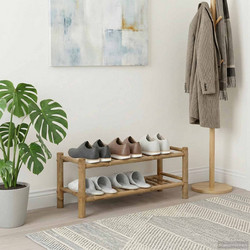 vidaXL Παπουτσοθήκη Bamboo Φυσικό Χρώμα M68xΠ28xΥ30cm 42028235