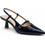 Elenross Γόβες Slingback Λουστρίνι με Λεπτό Χαμηλό Τακούνι Navy Μπλε GS10230W