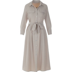 Gsecret Midi Καθημερινό Φόρεμα Σεμιζιέ Μπεζ 18869-36506