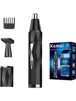 Kemei Trimmer Μηχανή Ανδρική Επαναφορτιζόμενη Προσώπου & Μύτης 28426