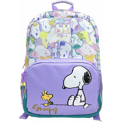 CyP Brands Snoopy Σχολική Τσάντα Πλάτης Δημοτικού Λιλά MC23-02SY