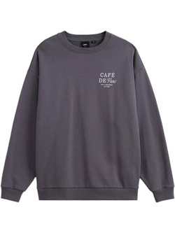 Vans Γυναικείο Φούτερ Oversized με Τσέπες Ανθρακί VN000RCB1O7