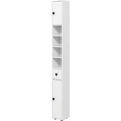 HOMCOM Στήλη Μπάνιου Δαπέδου Ξύλινη 834-625V90WT