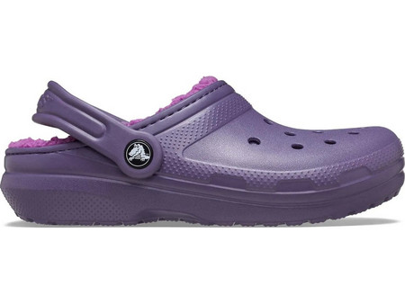 Crocs Ανατομικές Χειμερινές Παιδικές Παντόφλες για Κορίτσι με Γούνα Μωβ 207009-5CI