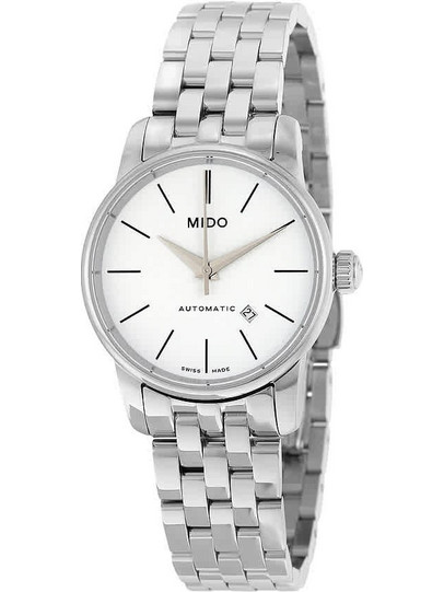 Mido Baroncelli Γυναικείο Ρολόι Αυτόματο με Ασημί Μεταλλικό Μπρασελέ M7600.4.76.1