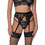 Milena By Paris Γυναικείο Sexy String με Δαντέλα Μαύρο 6888