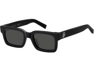 Tommy Hilfiger TH2368/S 807/IR Ανδρικά Γυαλιά Ηλίου Τετράγωνα Κοκάλινα Μαύρα με Μαύρο Φακό