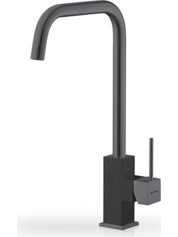 Pyramis Adelita PVD 090928201 Μπαταρία Κουζίνας Πάγκου Διπλής Παροχής Ανάμεικτη Μαύρη