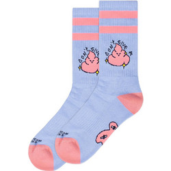 American Socks Ανδρικές Κάλτσες Ψηλές με Σχέδια Γαλάζιες AS454