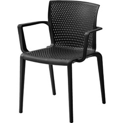 Gaber Spyker B Πολυθρόνα Κήπου Πλαστική Μαύρη 720-28410