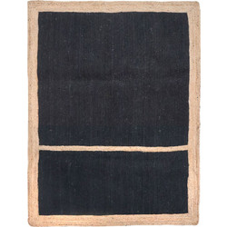 In The Box Frame Rug B Χαλί Ορθογώνιο Καλοκαιρινό Γιούτα 300x200cm 034220 Μαύρο Μπεζ