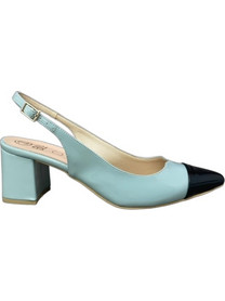 Smart Steps Γόβες Slingback Λουστρίνι με Χοντρό Χαμηλό Τακούνι Πράσινο Mint 16-5089