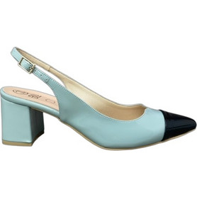 Smart Steps Γόβες Slingback Λουστρίνι με Χοντρό Χαμηλό Τακούνι Πράσινο Mint 16-5089
