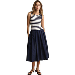 Gant Midi Καλοκαιρινό Καθημερινό Φόρεμα Navy Μπλε Λευκό 3GW4503509-433