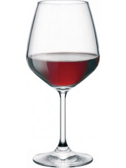 Vino Σετ Ποτήρια Κρασιού Γυάλινα Κολωνάτα Rosso 530ml 6τμχ 196131
