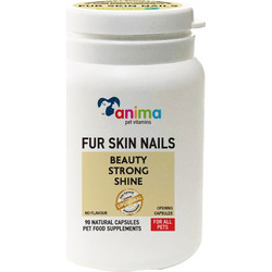 Amhes Anima Vitamins Fur, Skin & Nails Συμπλήρωμα Διατροφής Σκύλου & Γάτας για Δέρμα & Τρίχωμα 90 Κάψουλες