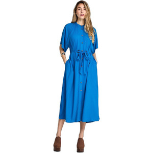 Funky Buddha Midi Καλοκαιρινό Καθημερινό Φόρεμα Σεμιζιέ Μεταξωτό Royal Blue FBL013-100-13 Funky Buddha Midi Καλοκαιρινό Καθημερινό Φόρεμα Σεμιζιέ Μεταξωτό Royal Blue FBL013-100-13