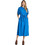 Funky Buddha Midi Καλοκαιρινό Καθημερινό Φόρεμα Σεμιζιέ Μεταξωτό Royal Blue FBL013-100-13
