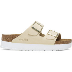 Birkenstock Arizona Papillio Δερμάτινα Γυναικεία Σανδάλια Ανατομικά Εκρού 1026924