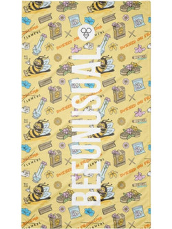 Bee Unusual Buzzed On Flowers Πετσέτα Θαλάσσης Microfiber Κίτρινη 100x180cm 261203-126-117