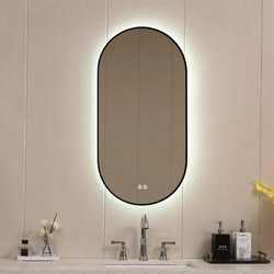 Inter Ceramic ICL Οβάλ Καθρέπτης Μπάνιου Led Αφής Μεταλλικός 1850/60