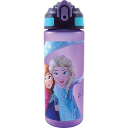Gim Frozen Παιδικό Παγούρι Πλαστικό BPA Free με Καλαμάκι Μωβ 500ml