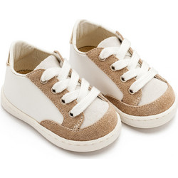 Babywalker Βαπτιστικά Sneakers για Αγόρι Δερμάτινα Ανατομικά Εκρού Λευκά PRI2120