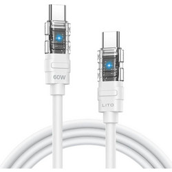 Lito LD05 LED USB-C to USB-C 60W 1m White