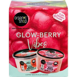 Natura Siberica Organic Shop Basic Glow-Berry Vibes Body Mousse 250ml + Raspberry Cream Body Scrub 250ml