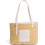 Byblos Unity Ψάθινη Τσάντα Θαλάσσης Ώμου Λευκή 30x22cm BYBS86B01