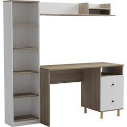 Pakoworld Kontor Σετ Γραφείο Ξύλινο με Βιβλιοθήκη 120x50x160cm 230-000211