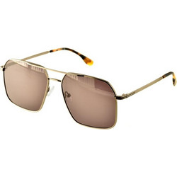 Hoffman HF8434 C3 Ανδρικά Γυαλιά Ηλίου Aviator Μεταλλικά Χρυσά με Καφέ Φακό