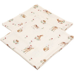 La Millou Bambiland Πάνες Αγκαλιάς από Μουσελίνα Μπεζ 70x70cm 2τμχ