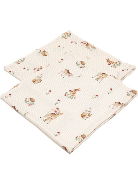La Millou Bambiland Πάνες Αγκαλιάς από Μουσελίνα Μπεζ 70x70cm 2τμχ