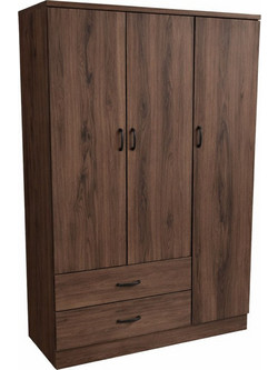 Ankor Τρίφυλλη Ντουλάπα Ρούχων Καρυδί 120x52x190cm 852451