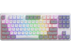 Hator Rockfall 3 Ασύρματο Μηχανικό Gaming Πληκτρολόγιο TenKeyLess με Hator Aurum Orange Διακόπτες RGB White