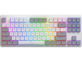 Hator Rockfall 3 Ασύρματο Μηχανικό Gaming Πληκτρολόγιο TenKeyLess με Hator Aurum Orange Διακόπτες RGB White