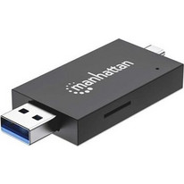 Manhattan 102735 Card Reader OTG USB-C & USB-A 3.2 Gen 1 για SD / microSD
