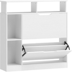 Παπουτσοθήκη Μοριοσανίδας Λευκή M89xΠ25xΥ92cm 837-743V90WT