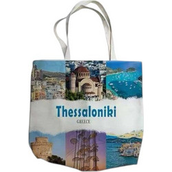 Tradesor Thessaloniki Υφασμάτινη Τσάντα Θαλάσσης Ώμου 40x45cm 871945