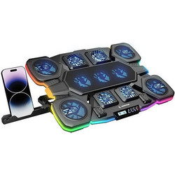 Rampage S50 Glacier Cooling Pad Laptop έως 17" με 11 Ανεμιστήρες & Φωτισμό