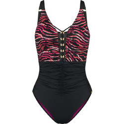 Triumph Ολόσωμο Μαγιό Animal Print Μαύρο Φούξια 10226573-M004