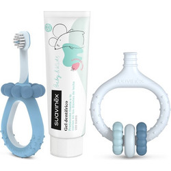 Suavinex Σετ Δώρου για Νεογέννητο Αγόρι My First Dental Care Γαλάζιο 3τμχ