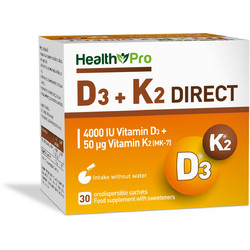 Health Pro D3 & K2 Direct 30 Φακελάκια