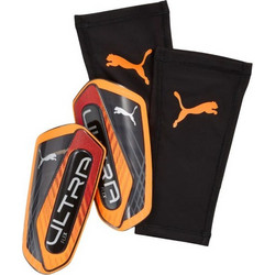 Puma Ultra Flex Επικαλαμίδες Ποδοσφαίρου Ενηλίκων Μαύρες Πορτοκαλί 030987-05