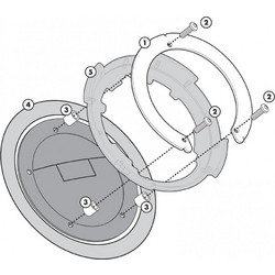 Givi BF04 Βάση Tanklock Μηχανής για Kawasaki ER-6 / Versys 650 / 1000 / Z750 / Z800 / Z900 / Z1000