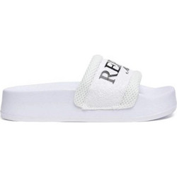 Replay Γυναικείες Παντόφλες Καλοκαιρινές Flatforms Ανατομικές Αντιολισθητικές Λευκές RF1H0028S
